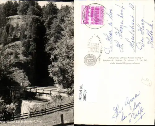 566787,Foto Ak Daxerklamm b. Erpfendorf Kirchdorf in Tirol Wehranlage Brücke