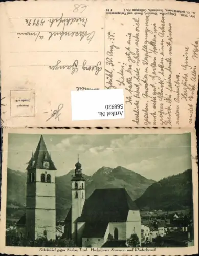 566920,Kitzbühel geg. Süden Kirche