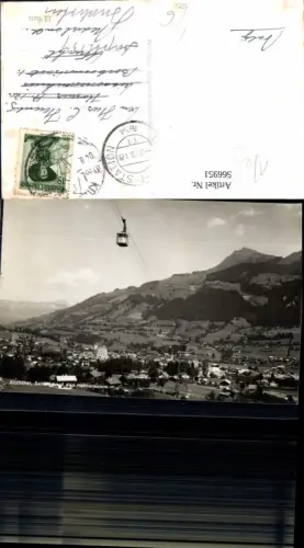 566951,Foto Ak Kitzbühel Seilbahn auf d. Hahnenkamm Gondel 2 pub Henni Angerer