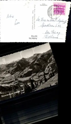 567759,Foto Ak Aurach Jochberg Blick ins Groß-Achental Gipfelkarte