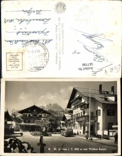 567798,St Johann i. Tirol m. Wilden Kaiser Bus Reisebus Postbus Wegweiser