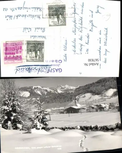 567830,Foto Ak Oberndorf geg. Loferer Steinberge Winteransicht