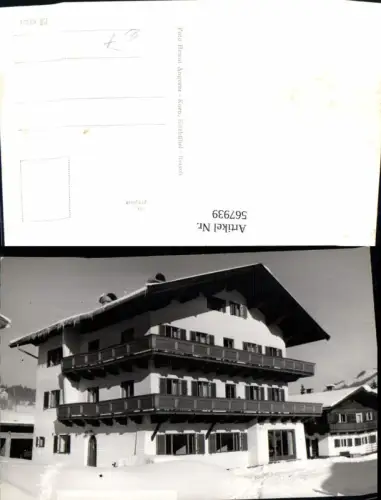 567939,Foto Ak Kitzbühel Haus Toni Sailer Winteransicht
