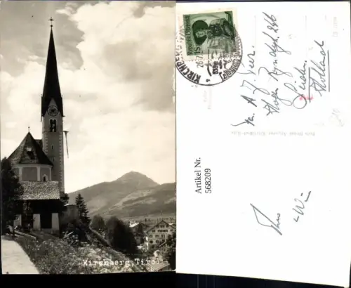 568209,Foto Ak Kirchberg i. Tirol Ansicht m. Kirche pub Henni Angerer