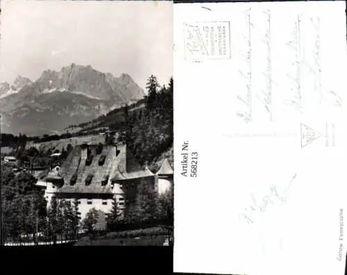 568213,Foto Ak Fieberbrunn i. Tirol Hotel Pension Schloss Rosenegg m. d. Kaiser