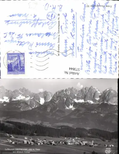 573844,Foto Ak Oberndorf in Tirol m. Wilden Kaiser