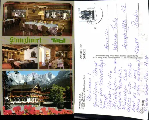 574553,Mehrbild Ak Going am Wilden Kaiser Kuhstall-Stube Gasthof Stanglwirt