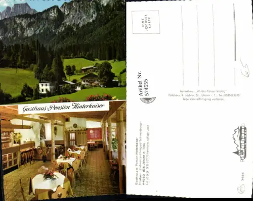 574555;Mehrbild Ak St Johann in Tirol Gasthaus Pension Hinterkaiser Gaststube