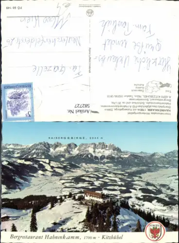 582727,Hahnenkamm Kitzbühel Bergrestaurant Winteransicht pub Alpine Luftbild