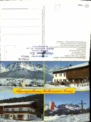 584110,Mehrbild Ak Going a. Wilden Kaiser Alpengasthaus Hollenauer Kreuz Wintersport