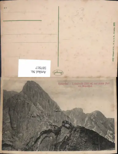 597917,Kaisertal Totenkirchl u. Kleine Halt v. Stripsenjoch Kirchdorf in Tirol