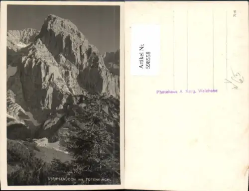 598558,Stripsenjoch m. Totenkirchl Kirchdorf in Tirol pub A. Karg