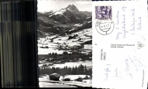 598572,Foto Ak Kirchberg i. Tirol m. Rettenstein Winteransicht