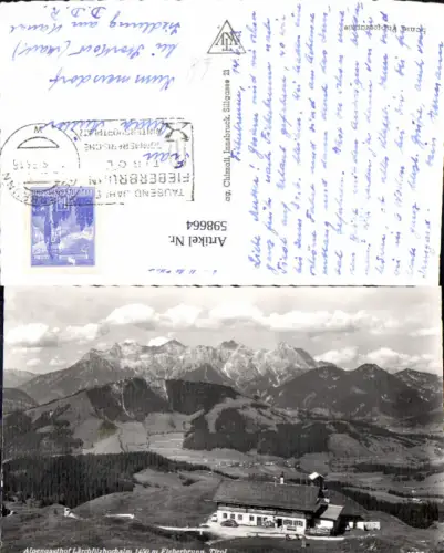 598664,Foto Ak Alpengasthof Lärchfilzhochalm Fieberbrunn VW Käfer