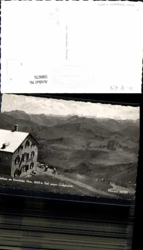 598676,Foto Ak Kitzbühel Gipfelhaus a. Kitzbüheler Horn geg. Großglockner