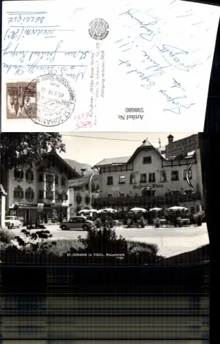 598680,Foto Ak St Johann i. Tirol Hauptplatz Reisebüro Auto Gasthof zum Bären