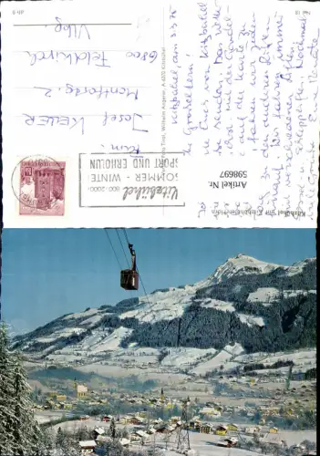 598697,Kitzbühel m. Kitzbüheler Horn Winteransicht Seilbahn Gondel