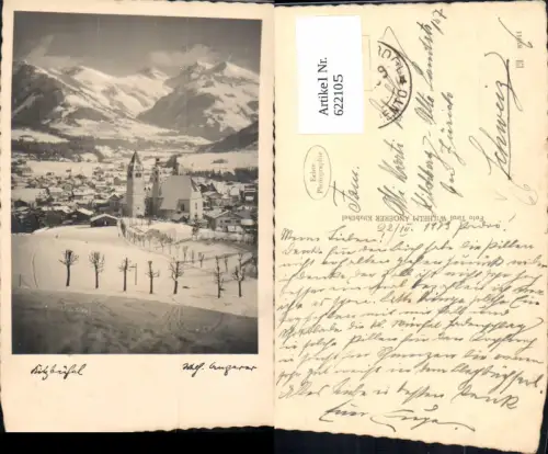 622105,Foto Ak Kitzbühel Winteransicht pub W. Angerer