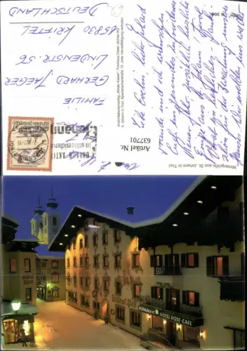 637701,St Johann i. Tirol Gasthof Post i. Winter b. Nacht
