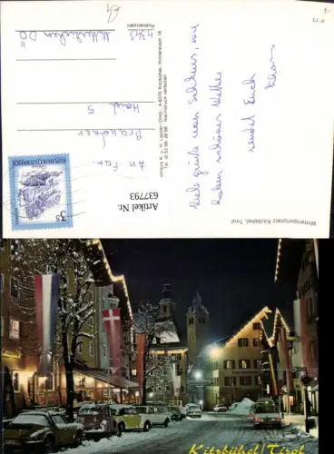 637793,Kitzbühel i. Tirol Ansicht b. Nacht i. Winter
