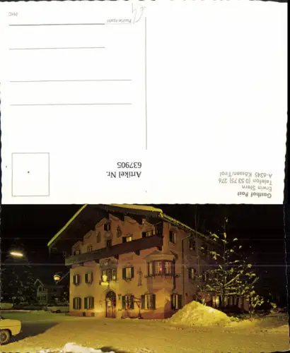 637905,Kössen Tirol Gasthof Post Winteransicht b. Nacht