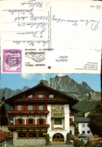 637927,St Johann i. Tirol Gasthof Mauth m. Wildem Kaiser