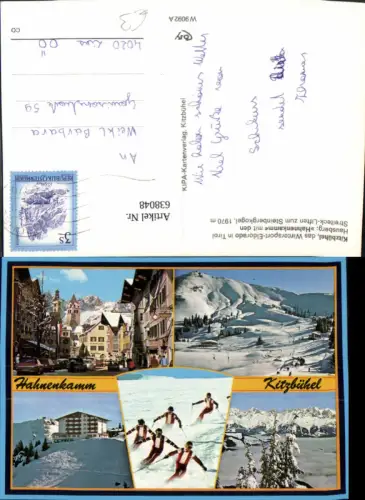 638048,Mehrbild Ak Kitzbühel Hahnenkamm Streiteck-Liften z. Steinbergkogel Wintersport
