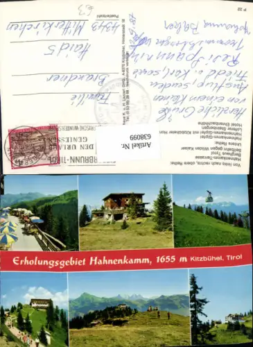 638099,Mehrbild Ak Kitzbühel Hahnenkamm Berghaus Tyrol Seilbahn geg. Wilden Kaiser