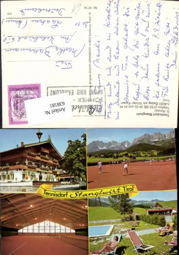 638181,Mehrbild Ak Going a. Wilden Kaiser Tennisdorf Stanglwirt Tennis