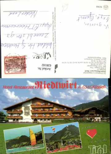 638182,Mehrbild Ak Kössen Tirol Hotel Restaurant Riedl