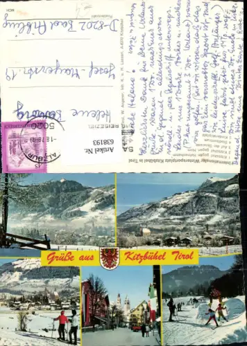 638193,Mehrbild Ak Kitzbühel Wintersport Hahnenkamm Skiwiese Stadtzentrum