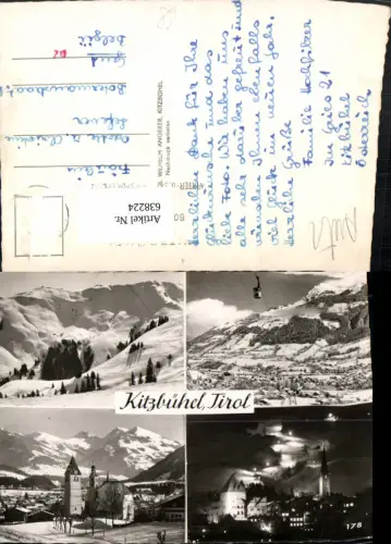 638224,Mehrbild Ak Kitzbühel Seilbahn Gondel Hahnenkamm