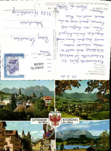 638248,Mehrbild Ak Kitzbühel geg. Wilden Kaiser Vorderstadt Schwarzsee