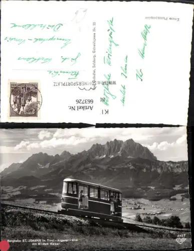 663726,Foto Ak Bergbahn St Johann i. Tirol Angerer-Alm Wilden Kaiser