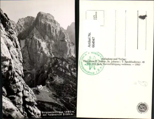 664947,Foto Ak Kirchdorf in Tirol Stripsenjochhaus mit Totenkirchl
