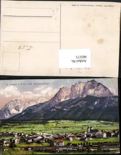 665171,St Johann i. Tirol mit Kaisergebirge pub Purger Co 13424