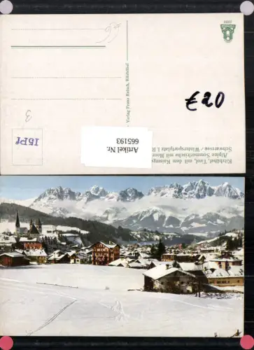 665193,Kitzbühel mit dem Kaisergebirge im Winter