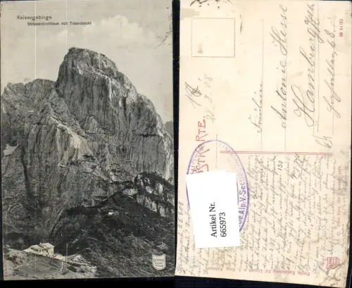 665973,Kirchdorf in Tirol Kaisergebirge Stripsenjochhaus m. Totenkirchl