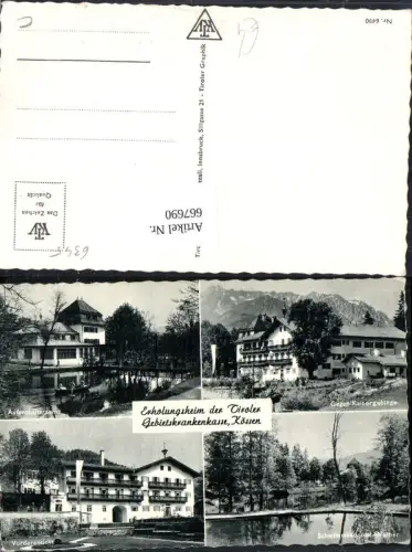 667690,Mehrbild Ak Kössen Erholungsheim Tiroler Gebietskrankenkasse