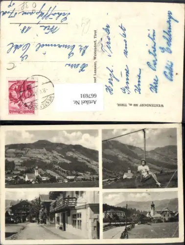 667691,Mehrbild Ak Westendorf in Tirol Sessellift