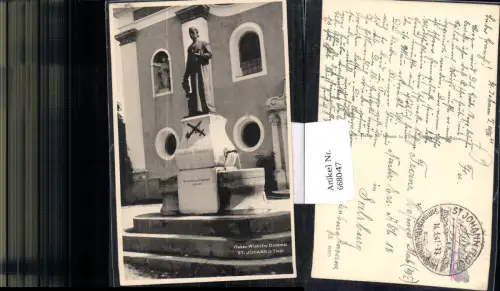 668047,St. Johann in Tirol Dekan Matthias Wishofer Denkmal Feldpost