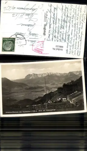 668133,Foto Ak Unterkunftshaus a. Taubensee Blick Kaisergebirge Kössen
