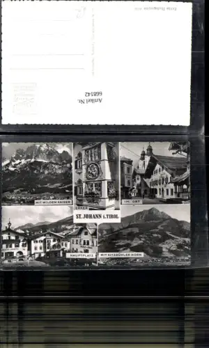 668142,Mehrbild Ak St Johann in Tirol Ortansicht Hauptplatz Kitzbühler Horn