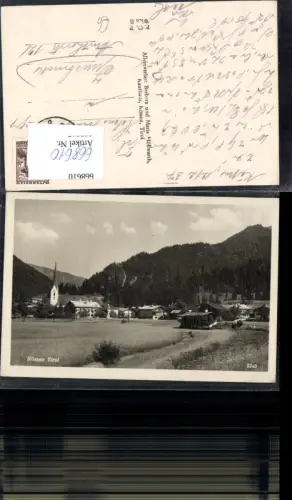 668610,Foto Ak Kössen Ansicht m. Kirche