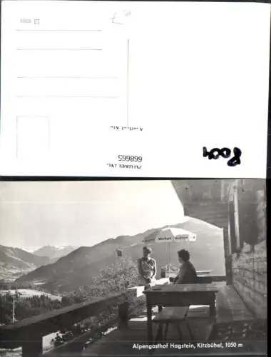 668665,Foto Ak Alpengasthof Hagstein Kitzbühel Ansicht Terrasse Reklame Meinl