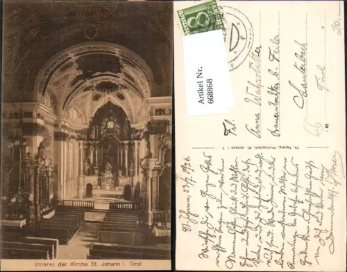 668868,St Johann i. Tirol Inneres d. Kirche