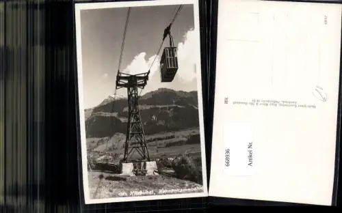 668936,Foto Ak Kitzbühel Hahnenkammbahn Seilbahn Gondel