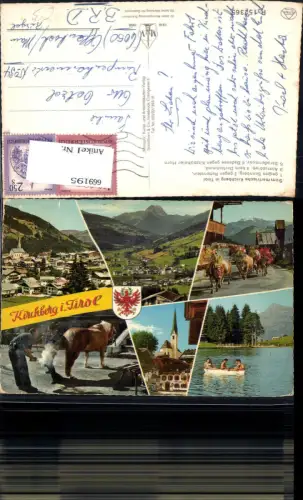669195,Mehrbild Ak Kirchberg in Tirol Sonnberg Almabtrieb Straßenmotiv Dorfschmied