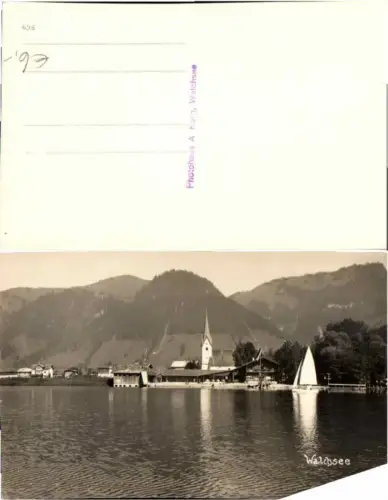 67765,Fotokarte Walchsee m. Segelboot