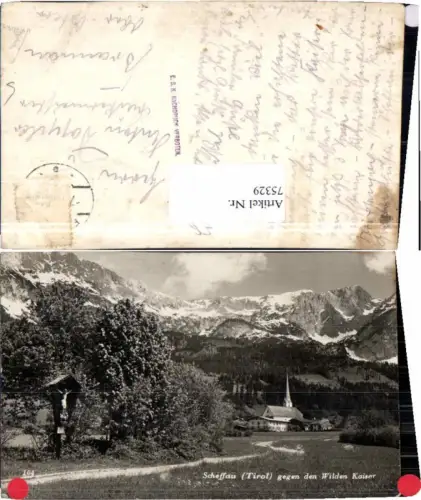75329,Scheffau Wegpartie g. Wilden Kaiser Marterl Wegkreuz